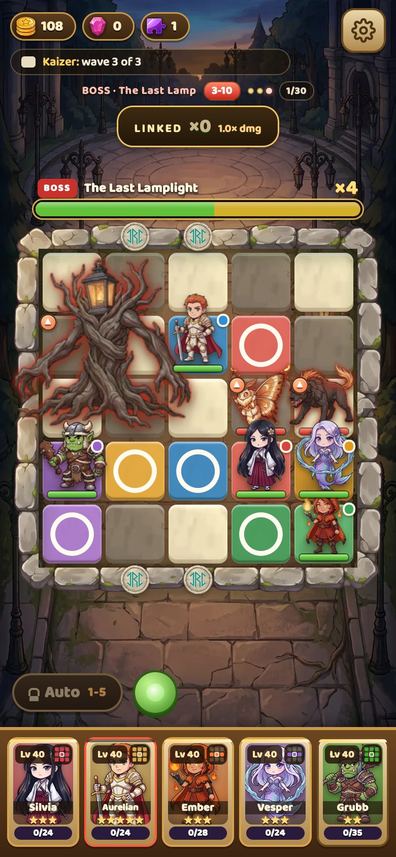 The Last Lamplight at 3-10, on its stacked bars